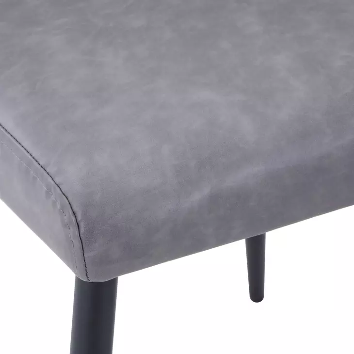 Nature's Edge Natural and Gray Upholstered 79" 7 Piece Dining Set