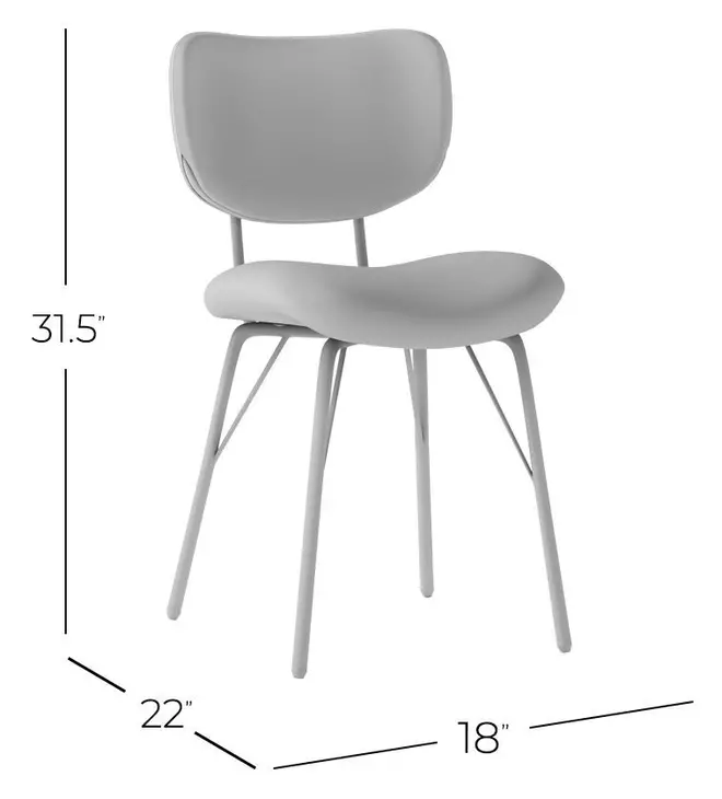 Owen Slate Upholstered Dining Chair Set of 2