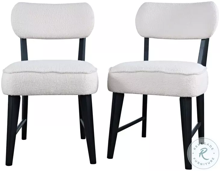 Wes Black Upholstery Dining Chair Set Of 2