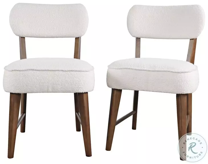 Wes Walnut Upholstery Dining Chair Set Of 2