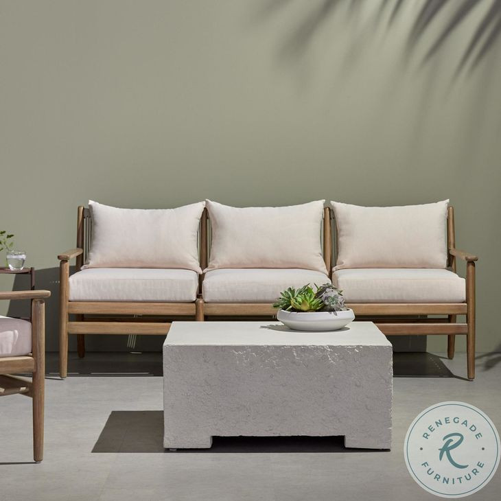 Rosen Lakin Oat Performance Fabric 73" Outdoor Sofa