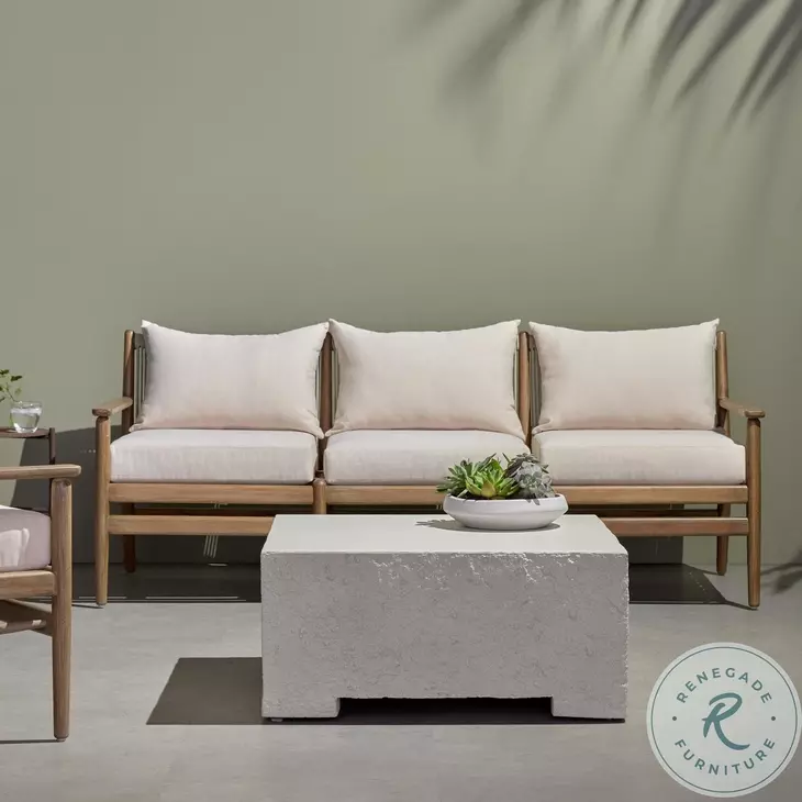Rosen Lakin Oat Performance Fabric 73" Outdoor Sofa