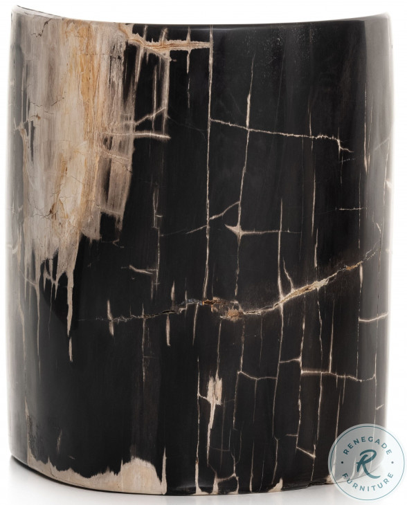 Kos Dark Petrified Wood End Table from Four Hands Coleman Furniture