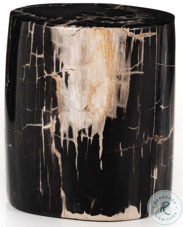 Kos Dark Petrified Wood End Table from Four Hands Coleman Furniture