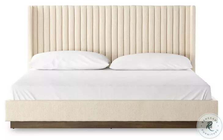 Montgomery Thames Cream Performance Fabric Upholstered Bedroom Set