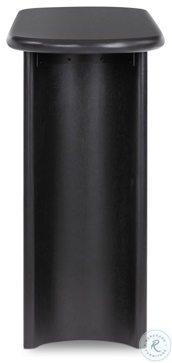 Paden Aged Black Acacia Oval Occassional Table Set