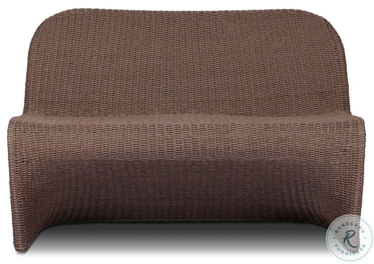 Portia Tanned Weave Outdoor Dining Bench