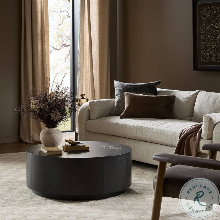 Humphrey Coal on Oak Round Coffee Table