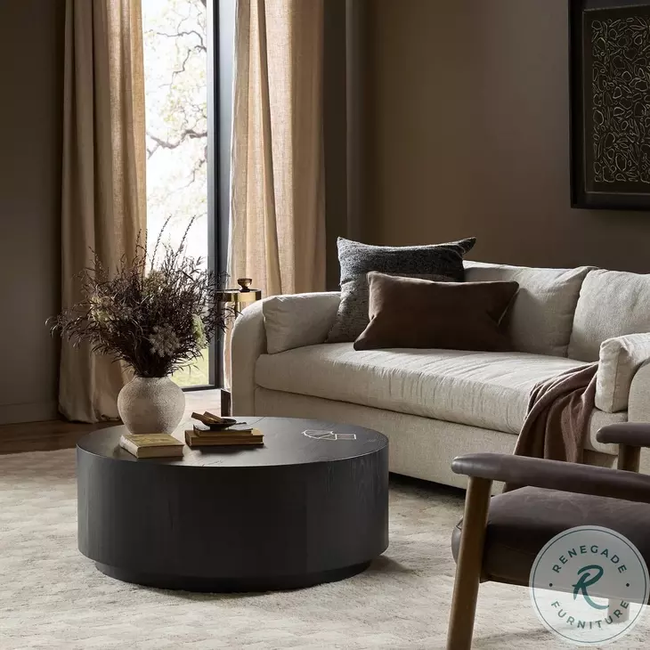 Humphrey Coal on Oak Round Coffee Table