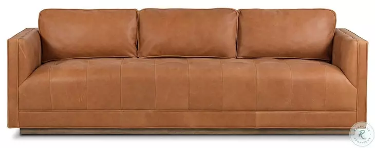 Kiera Palermo Cognac 90" Upholstered Sofa