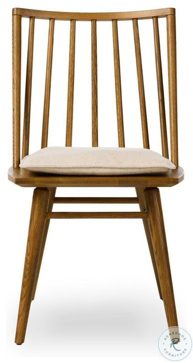 Lewis Sandy Oak Performance Fabric Windsor Chair Set of 2