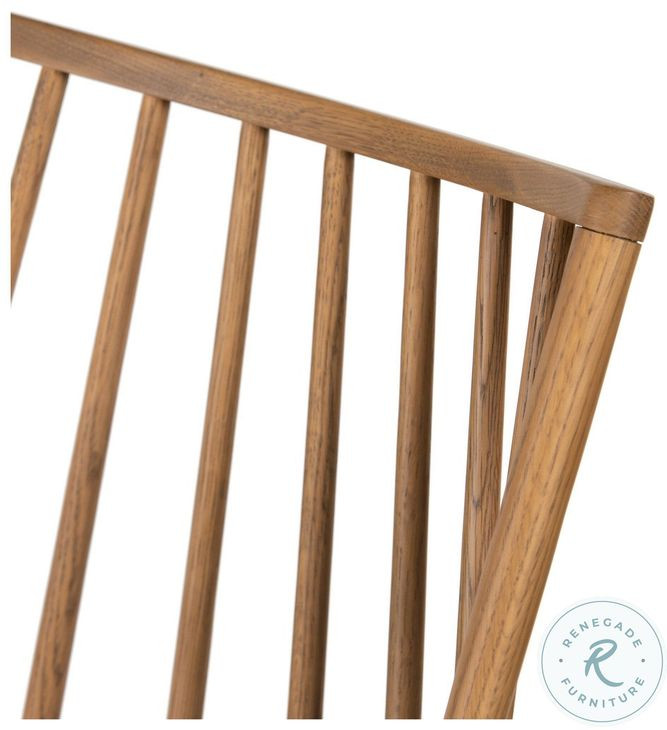 Lewis Sandy Oak Windsor Bore and Dowel Counter Height Stool