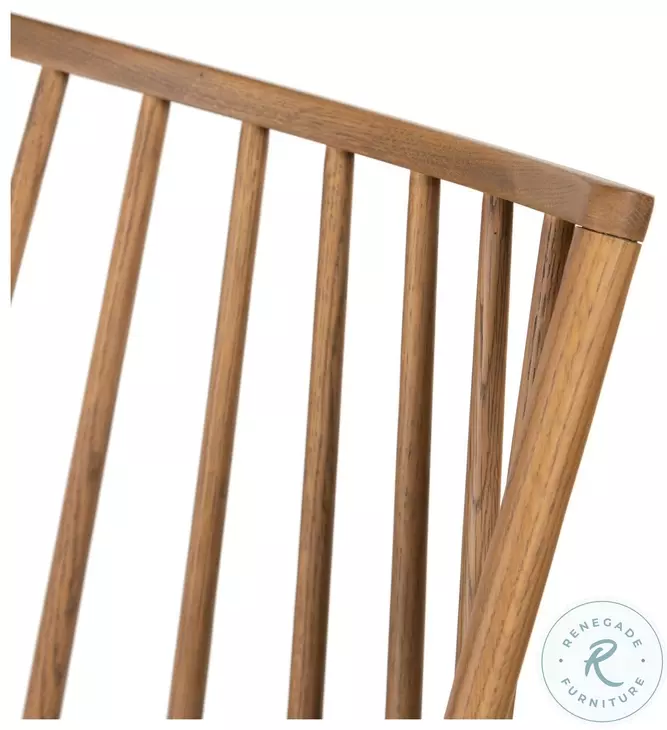 Lewis Sandy Oak Windsor Bore and Dowel Counter Height Stool