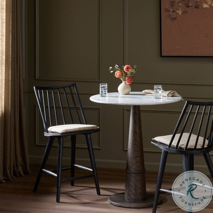 Lewis Black Oak and Lavon Flint Windsor Bar Stool