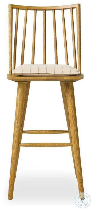 Lewis Sandy Oak and Lavon Flint Windsor Bar Stool