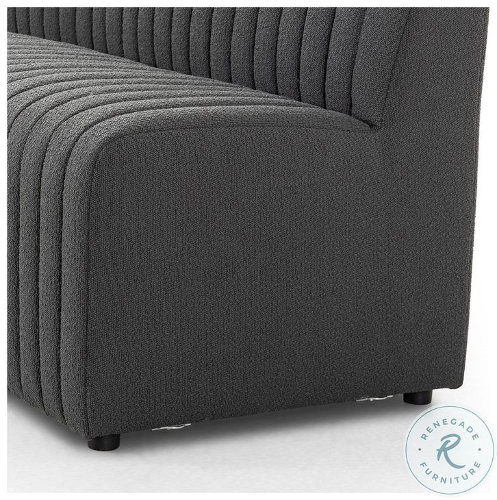 Augustine FIQA Boucle Charcoal Performance Fabric 72" Dining Banquette