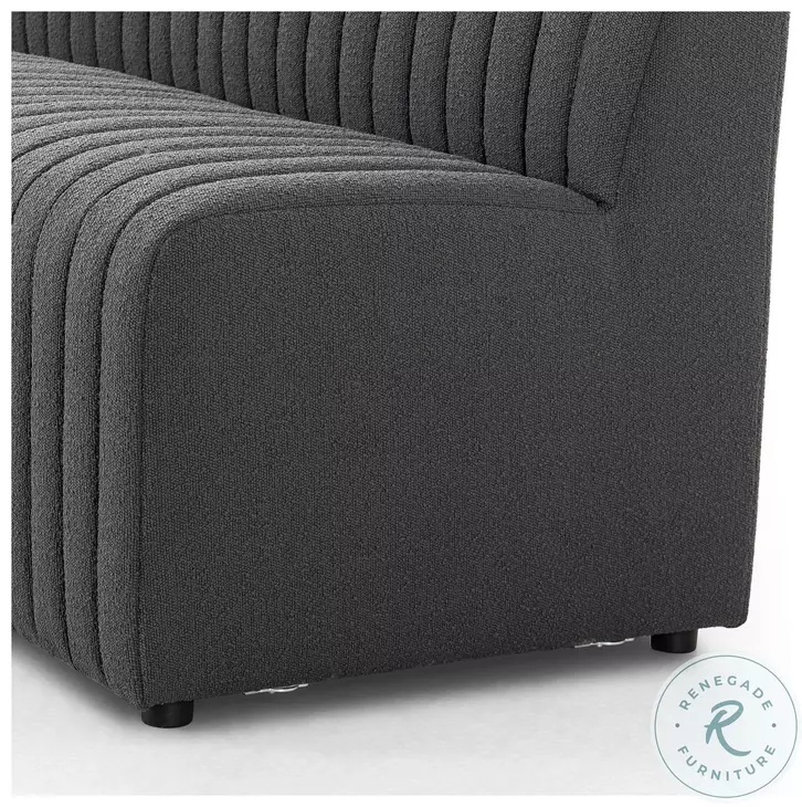 Augustine FIQA Boucle Charcoal Performance Fabric 72" Dining Banquette