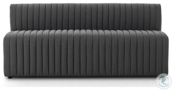 Augustine FIQA Boucle Charcoal Performance Fabric 72" Dining Banquette