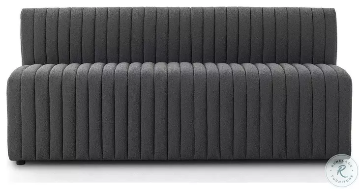 Augustine FIQA Boucle Charcoal Performance Fabric 72" Dining Banquette
