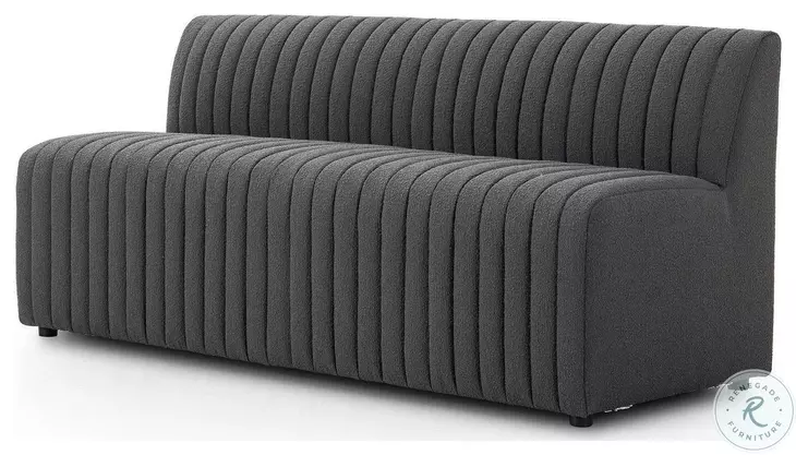 Augustine FIQA Boucle Charcoal Performance Fabric 72" Dining Banquette