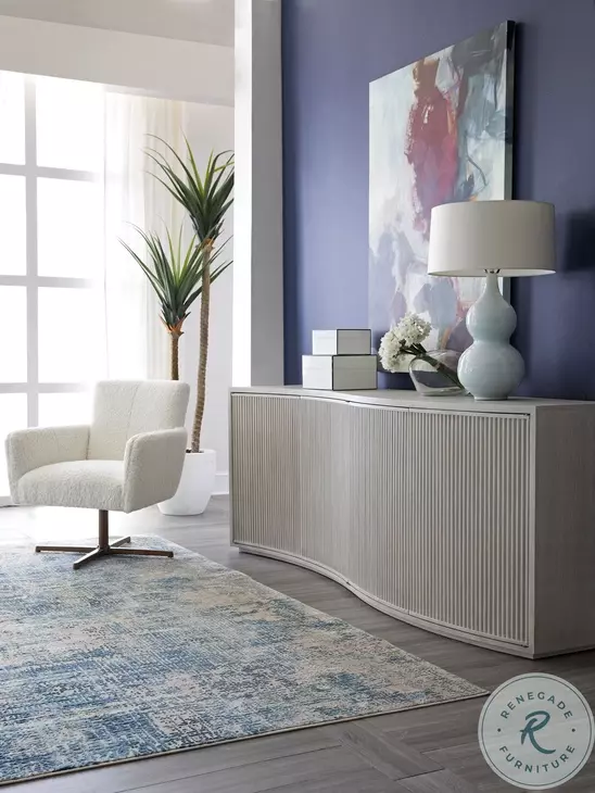 Signature Designs Misty White Gray Mavericks Media Console