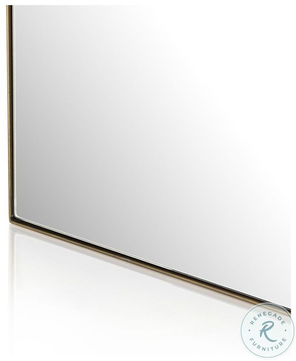 Jacques Antique Brass Irregular Floor Mirror