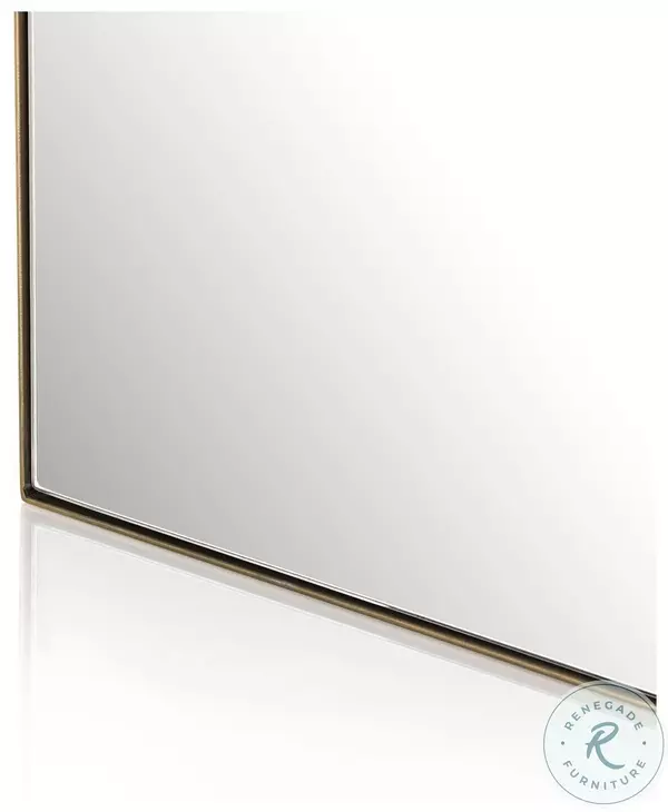Jacques Antique Brass Irregular Floor Mirror