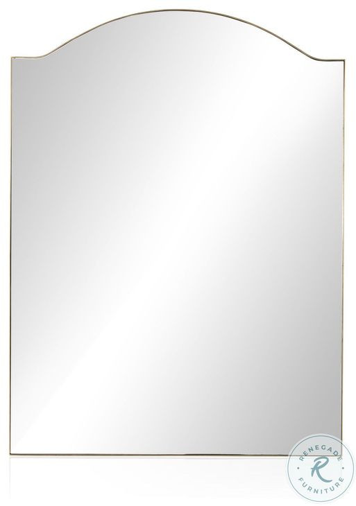 Jacques Antique Brass Irregular Floor Mirror