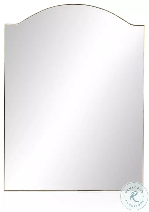 Jacques Antique Brass Irregular Floor Mirror