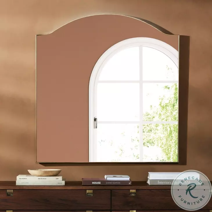 Jacques Antique Brass Irregular Mirror