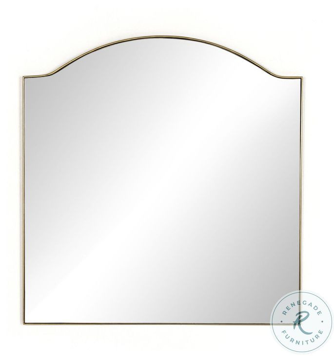 Jacques Antique Brass Irregular Mirror