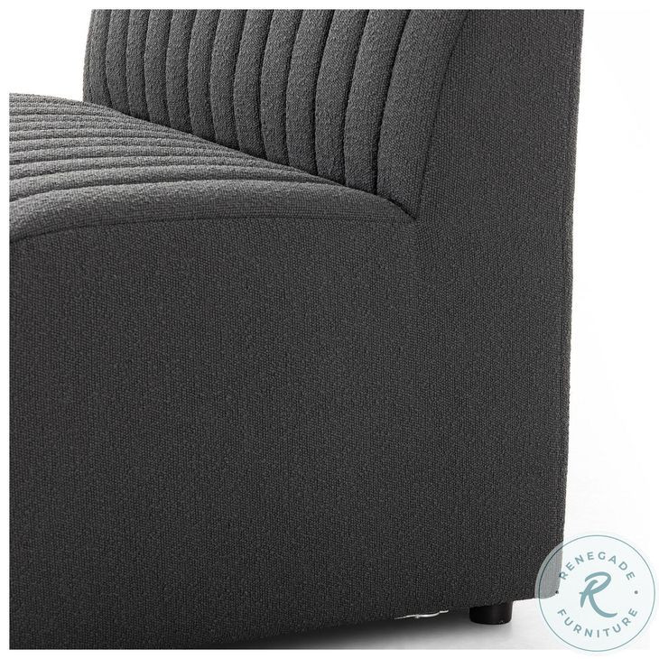 Augustine FIQA Boucle Charcoal Performance Fabric 39" Dining Banquette