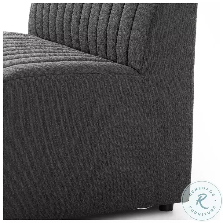 Augustine FIQA Boucle Charcoal Performance Fabric 39" Dining Banquette