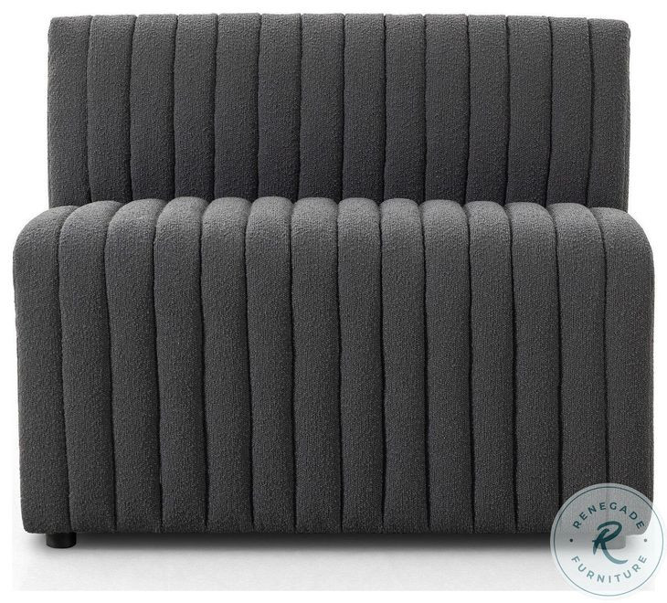 Augustine FIQA Boucle Charcoal Performance Fabric 39" Dining Banquette