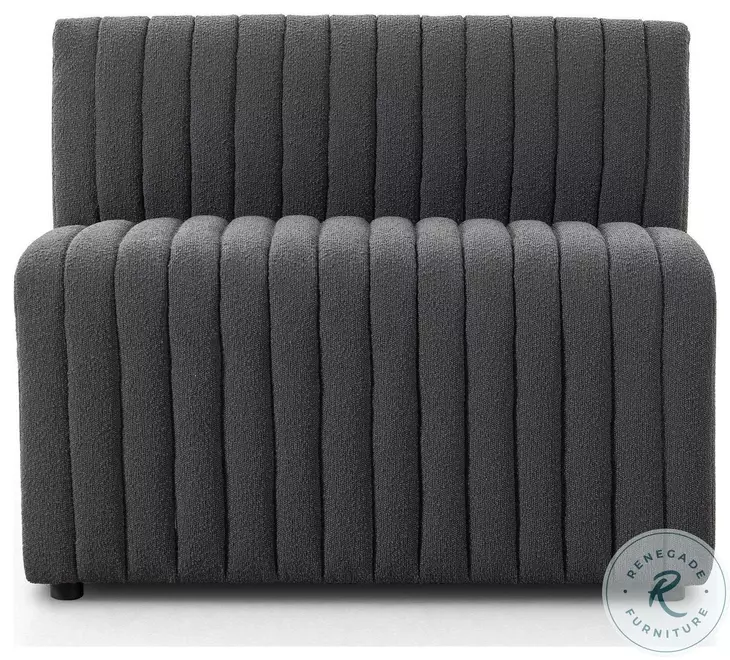 Augustine FIQA Boucle Charcoal Performance Fabric 39" Dining Banquette
