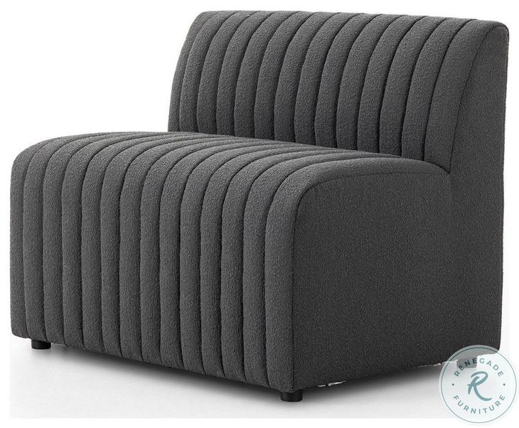 Augustine FIQA Boucle Charcoal Performance Fabric 39" Dining Banquette