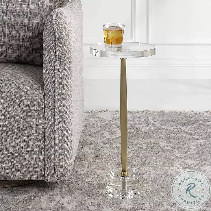 Groove Crystal Drink Table