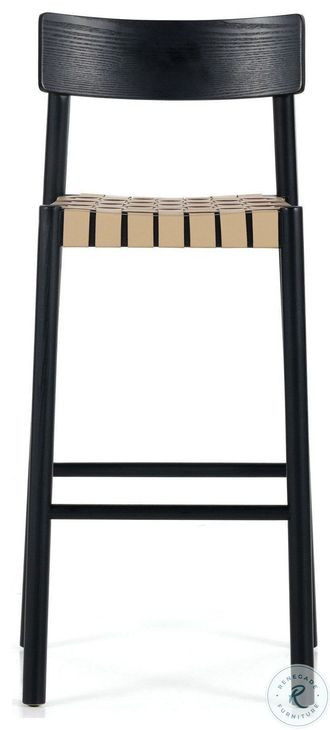 Heisler Almond Leather Blend Bar Stool