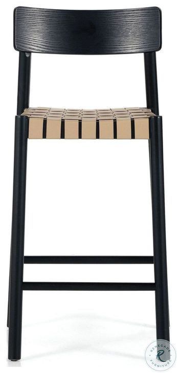 Heisler Almond Leathr Blend Counter Height Stool