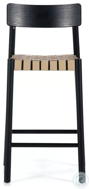 Heisler Almond Leathr Blend Counter Height Stool