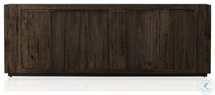Abaso Ebony Rustic Wormwood Oak 4 Door Sideboard