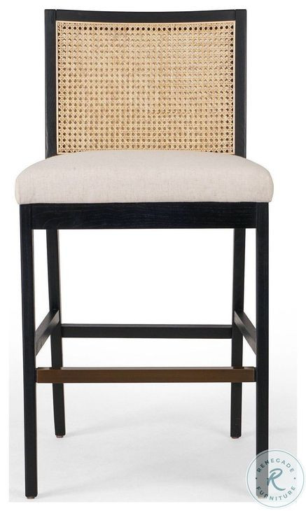 Antonia Brushed Ebony Performance Fabric Bar Stool