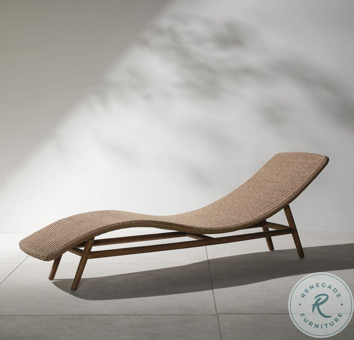 Portia Vintage Natural 24" Outdoor Chaise