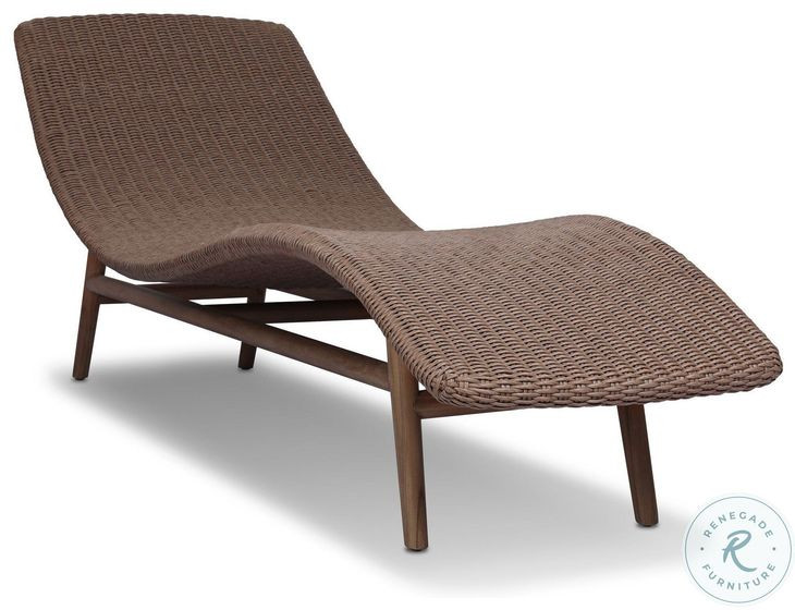 Portia Tanned Weave 24" Outdoor Chaise