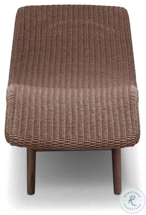 Portia Tanned Weave 24" Outdoor Chaise