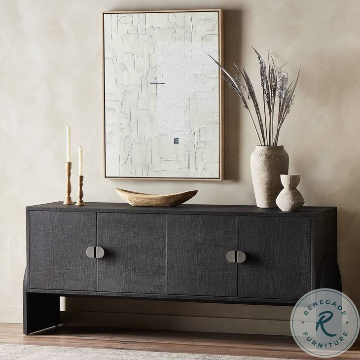 Cressida Black Linen 4 Door Sideboard