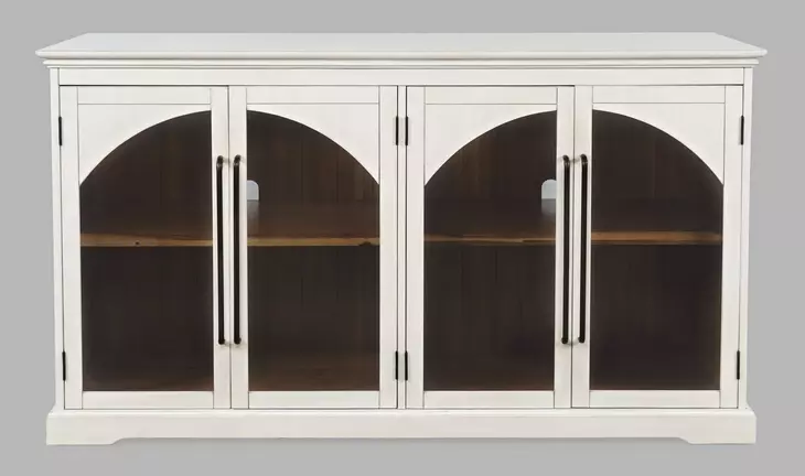 Archdale White 4 Glass Door Sideboard