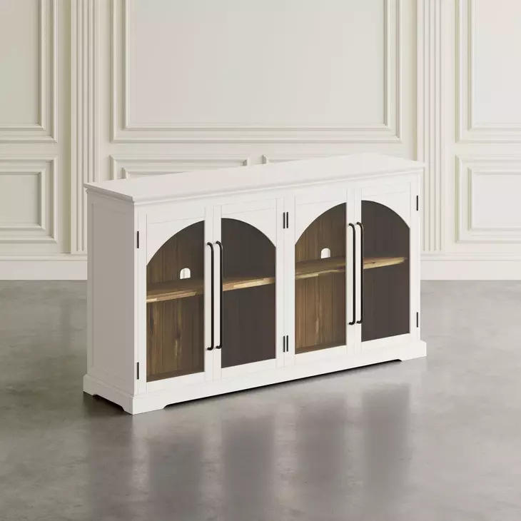 Archdale White 4 Glass Door Sideboard