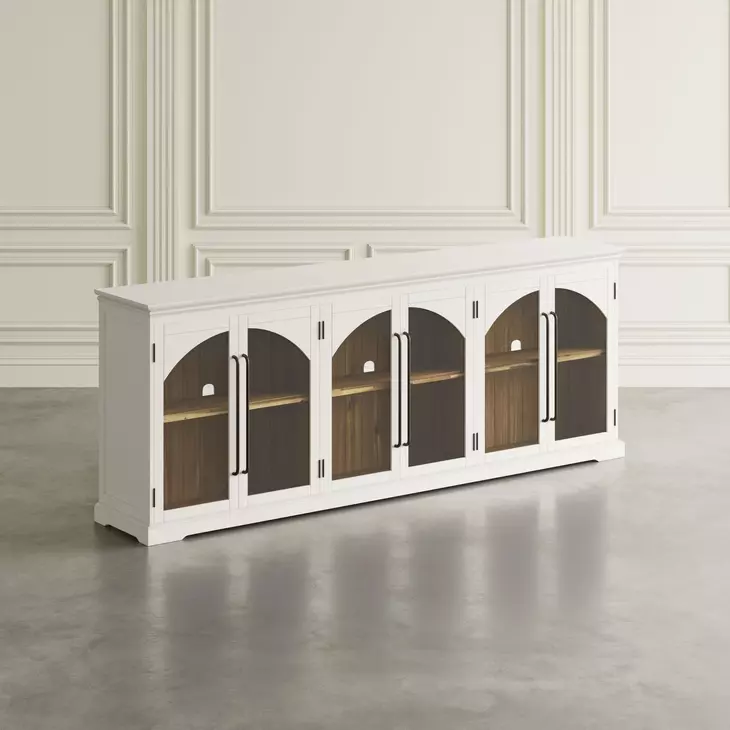 Archdale White 6 Glass Door Sideboard