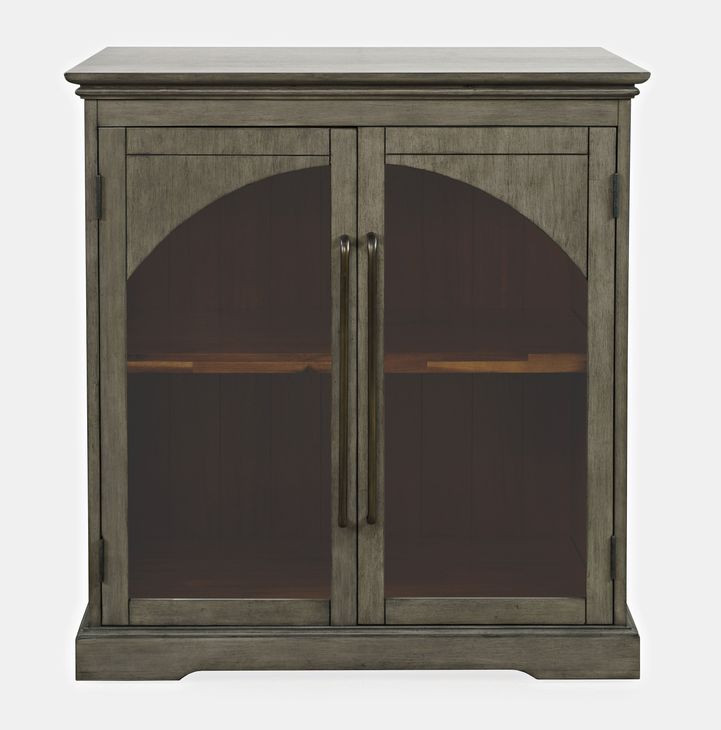 Archdale Gray 2 Glass Door Accent Storage Cabinet